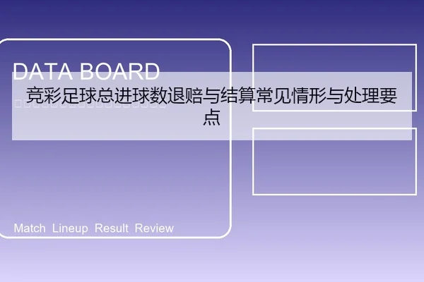 竞彩足球总进球数退赔与结算常见情形与处理要点